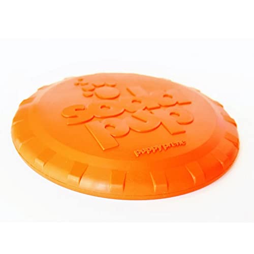 SodaPup Bottle Top – Durable Flyer Retrieving Toy Made in USA from Non-Toxic, Pet-Safe, Food Safe Natural Rubber for Bonding, Physical Exercise, Building Confidence, Teaching Self-Control, & More - color: Bottle Top Flyer Orange, size: Large