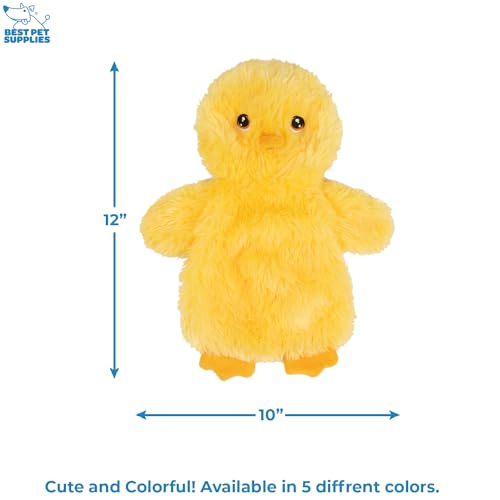 Best Pet Supplies Interactive Squeaky Dog Toy - Baby Chicken, Yellow - color: Crinkle Chicken (Yellow), size: Large