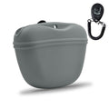 AUDWUD Silicone Dog Treat Pouch with Clicker Magnetic Closure Secure Clip - color: Light grey, size: 1 Pack
