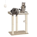 FourFurPets Modern Cat Tree for Large Cats, Full Sisal Cat Scratching Post - color: Greige, size: 22"L x 15.7"W x 26.7"H