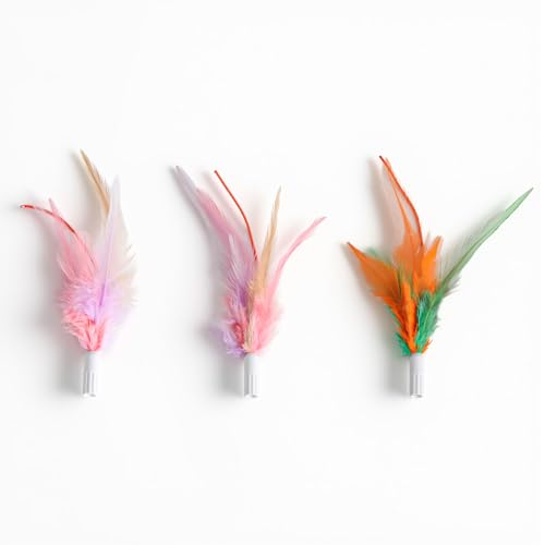 Replacement Feathers for Interactive Cat Toy Ok013, 3 Packs