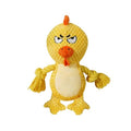 Cute Animals Interactive Dog Squeak Toys, Rope Plush Pet Chew Toys - Yellow - color: Yellow Chick