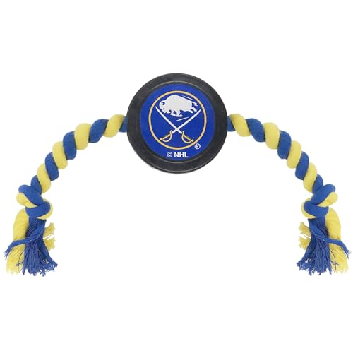Pets First NHL Buffalo Sabres Puck Toy for Dogs & Cats. Play Hockey with Your Pet with This Licensed Dog Tough Toy Reward! - color: Buffalo Sabres