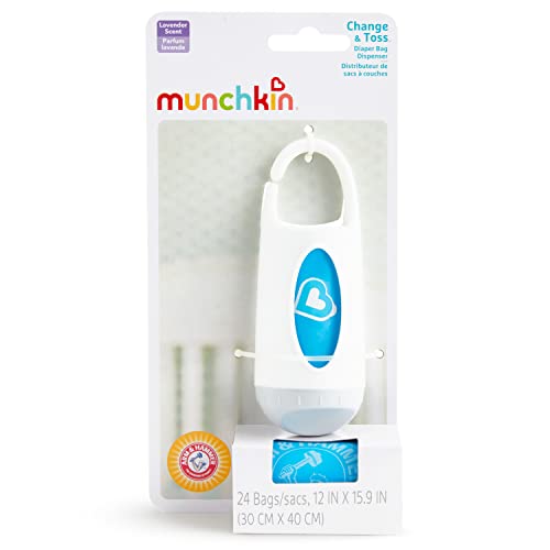 Munchkin Arm & Hammer Diaper Bag Dispenser, 24 Disposal Bags - size: 1 Count (Pack of 1), style: Dispenser + 24 Bags