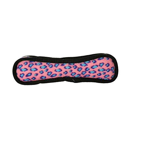 TUFFY® 2 Pack Ultimate Bone Ultra Durable Plush Dog Toy - color: 2PK Pink Leopard Bone