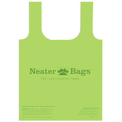 Neater Pet Brands Neater Bags Dog Waste Bag, No Rolls to Fuss With - Dog Poop Bags Dispense One at a Time, Doggie Poop Bag with Easy-Tie Handles (90 Count) - size: 1 Count (90 Bags)