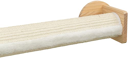 Trixie Cat Wall Furniture Set 4 - Cat Wall Scratcher, Climbing Shelves - 2 Sisal Rope Scratching Posts - Elevated Shelf - Natural/White - color: Set 4 - Natrual