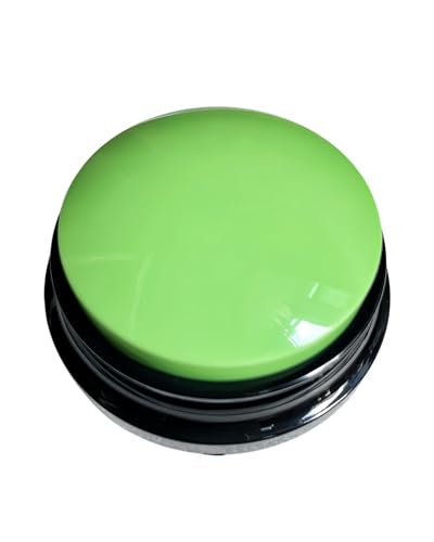 Dog Talk Buttons Voice Recording Button for Communication and Pet Training 30-Second Record & Playback Talking Button for Study, Office, Family, and Kids (Green, one) - color: Green
