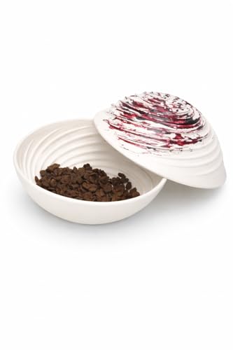 Dog Lick Bowl Slow Feeder for Dogs and Cats (Almond Beige), Silicone Lick Mat Bowl for Slow Eating, Anxiety Relief, Interactive Pet Feeding Dish, Dishwasher Safe - color: begie