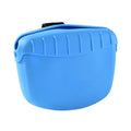 DONGKER Dog Training Bag,Silicone Half Opening Design Dog Treat Pouch with Clip for Dog Training Walking Hiking Hunting Traveling - color: blue