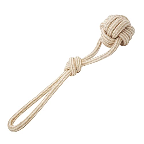 Dog Chew Toys-Puppy Tug Toys-Natural Cotton Rope-Pets Teething Interactive Knots for Small Medium Dog Mutt (Set of 4)