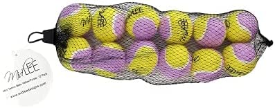 Midlee Small Dog Tennis Ball- Yellow/Lavender- Set of 12