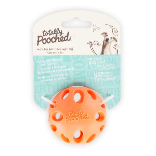 Messy Mutts Totally Pooched Huff n Puff Ball, 3.1 Inch, Puzzle, Orange - color: Orange