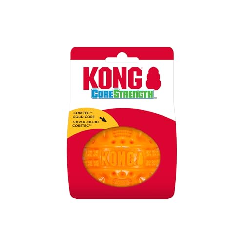 KONG CoreStrength Dog Toy – Ball – Durable Tough Chew Toy for Medium & Large Dogs – Textured Dental Chew for Teeth & Gums – Fetch & Interactive Play - color: Ball