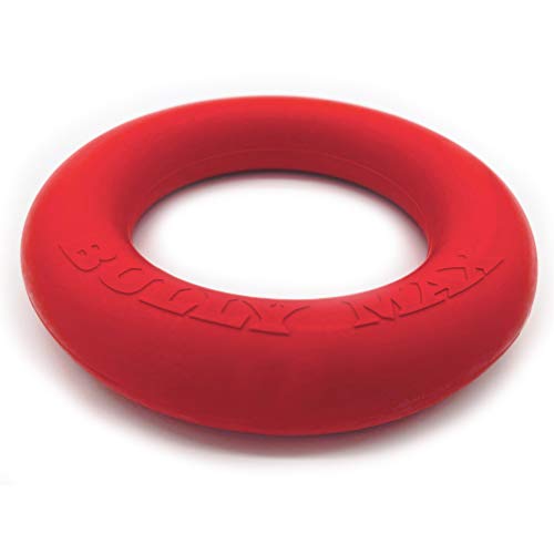 Bully Max Chew Ring Toy Long Lasting Dog Chew Toy for Power Chewers, Big Dogs, & Pit Bulls. Improves Mental Health, Keeps Dogs Busy for Hours. - color: Red (Adult/Large)