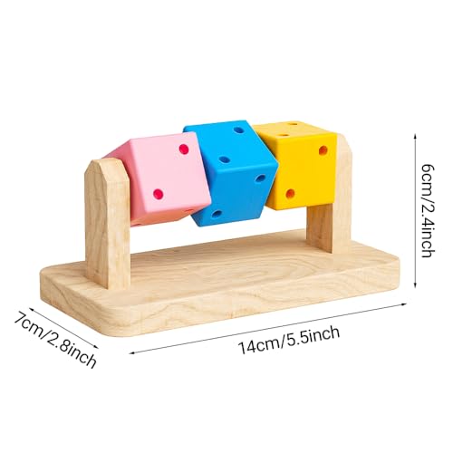 MiOYOOW Hamster Chew Toys, Wooden Small Animals Enrichment Toy Chinchillas Foraging Toys for Hamsters Guinea Pigs Squirrels Rabbits