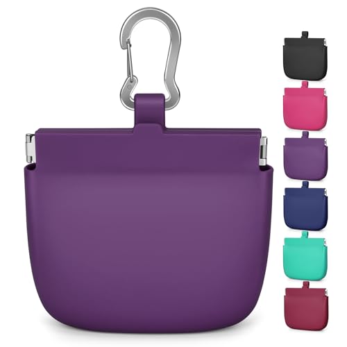 1 Cup Silicone Dog Training Treat Pouch(Purple) - color: Purple