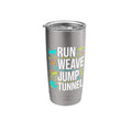 Run Weave Jump Tunnel Dog Agility Stainless Steel Insulated Tumbler - color: Brushed Steel