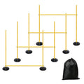 Adjustable Agility Hurdles, Soccer Training Poles, Dog Agility Jumps and Weave Equipment for Indoor and Outdoor Use - color: Yellow 4