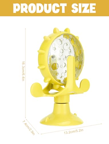 GLOGLOW Cat Puzzle Feeder, Windmill Toy - color: yellow