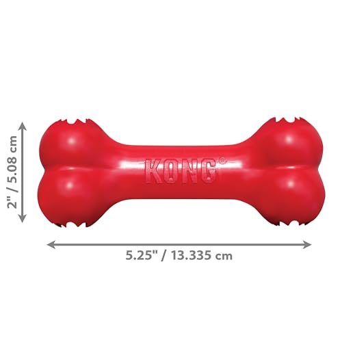 KONG Goodie Bone, Natural Rubber Treat-Dispensing Toy, Red, for Small Dogs - size: Small (Pack of 1)
