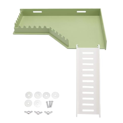 Hamster Play Platform, Plastic Hamster Platform with Ladder, Small Animals Standing Platform, Hamster Stand Platform Toys, Small Animal Cage Standing Platform for Guinea Pig - size: Large