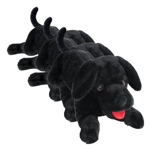 LotFancy Dog Stuffed Animal, 21 inch Black Lab Plush Dog, Realistic Stuffed Puppy Plush Toy for Kids (Pack of 3) - color: Black, size: 21 inch (Pack of 3)