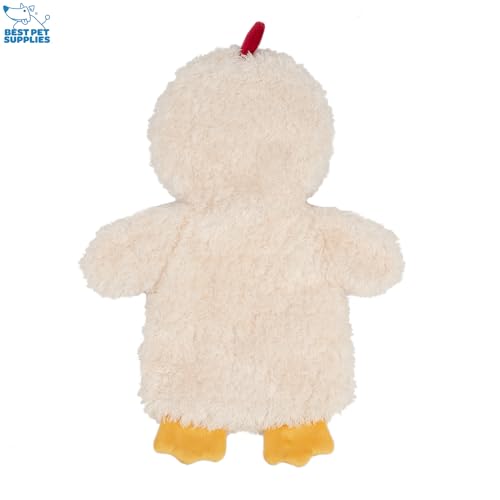 Best Pet Supplies Interactive Squeaky Dog Toy - Baby Chicken, Cream - color: Crinkle Chicken (Cream), size: Large
