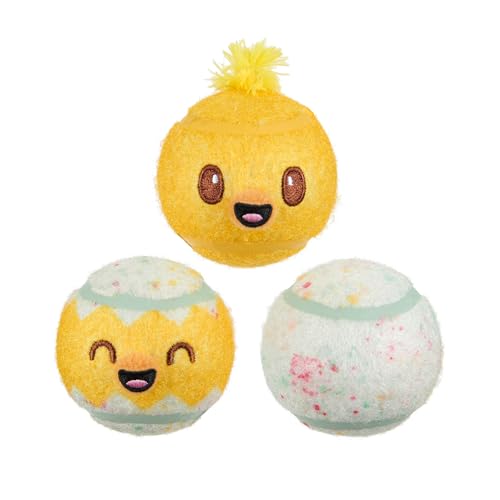 BarkBox Play Hatch Rubber Tennis Balls - for Dogs - color: Play Hatch