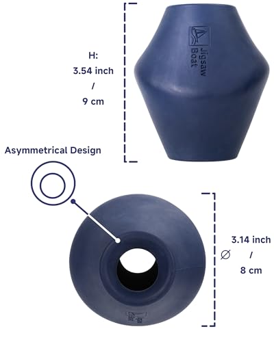 Stuffable Enrichment Dog Toy – Extra Firm Natural Rubber Treat Dispenser for Medium Dogs, Irregular Shape, Blue, Bully Stick Compatible - color: Blue-Extra Firm, size: Medium