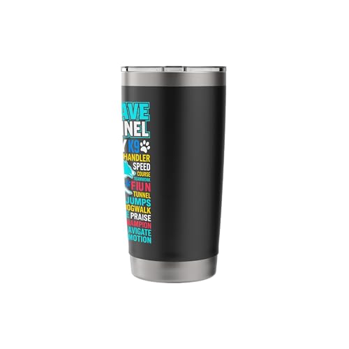 Run Weave Jump Tunnel Dog Agility Stainless Steel Insulated Tumbler - color: Black