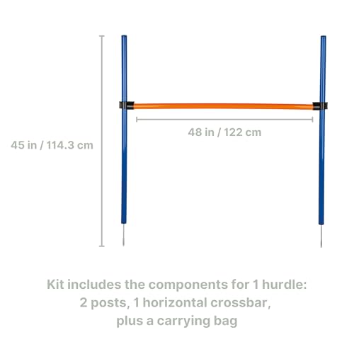 TRIXIE Dog Agility Hurdle with Height Adjustable Crossbar