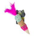 Quirky Kitty Ice Cream Kicker Catnip Crinkle Feather Soft Plush Cat Toy | Large Kicker Cat Toy for Bunny Kicks, Pouncing & Batting | Interactive Catnip Toy for Active Play - size: Pack of 1, style: Ice Cream Kicker