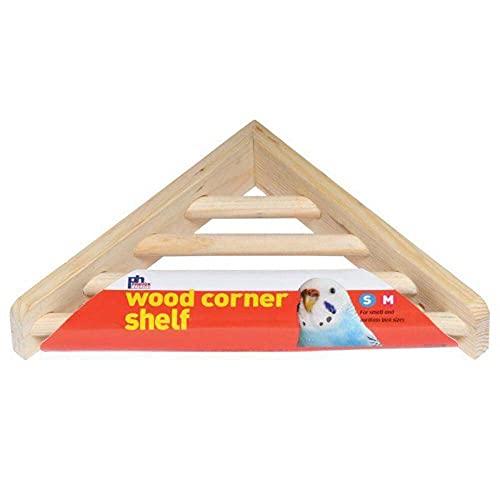 Prevue Pet Products Wood Corner Shelf Platform for Bird Cages