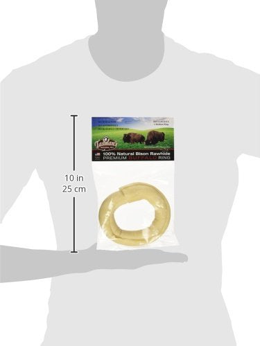 Tasman's Natural Pet All-Natural Buffalo (Bison) Collagen-Based Chews - 3 Medium Rings. Traditional Rawhide Alternative