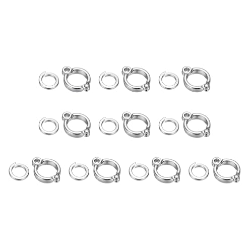 Bird Foot Rings 10Set 11.5mm/0.45" ID Metal Leg Ring Silver Tone - size: 11.5mm/0.45" ID
