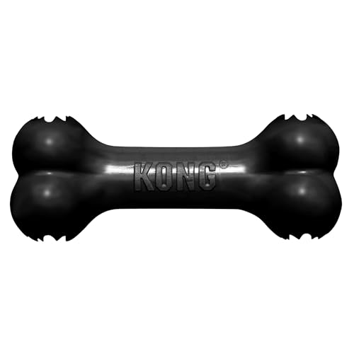 KONG Extreme Goodie Bone, Durable Natural Rubber, Black, for Medium Dogs - size: Medium (Pack of 1)
