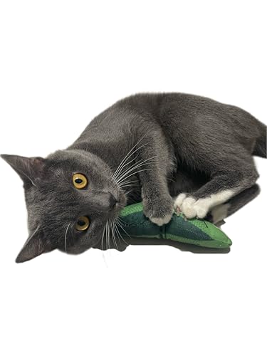 Cat Toys Saury Fish, 3 Pack, Catnip Crinkle Sound, Soft and Durable, Interactive Kitten Kicker for Indoor Kitty Exercise 9.4 Inches for All Breeds