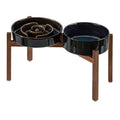 Havniva Raised Slow Feeder Dog Bowls, Elevated Dog Bowls Slow Feeder Set - color: 2 x Starry Sky + Stand - A, size: L- 8.2inch / 1.6 Cups