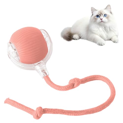 Cat Toy, 360° Automatic Rolling Smart Pet Ball Toys, Motion-Activated, Rechargeable, Four Modes, Three Speed Adjustment, Solve Your Cat's Boredom in Seconds (Pink) - color: Pink