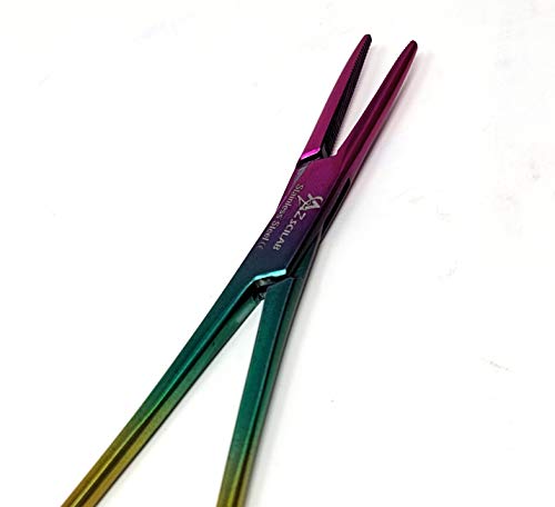 Dog Pet Ear/Nose Hair Puller Grooming Hemostat Locking Forceps Pliers, 5.5" (14cm), Straight (Lava) - color: Lava