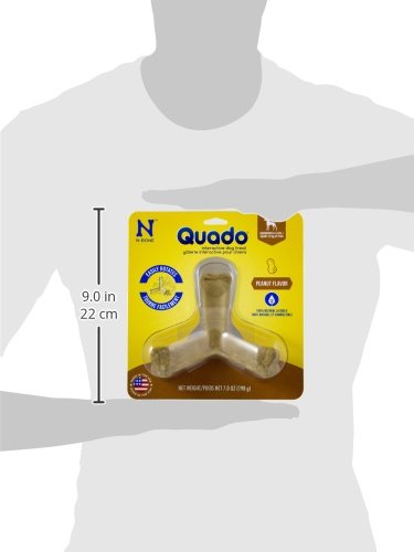 N-Bone Quado Interactive Chew, Ginormous Peanut Flavor (6 Pack), Large - size: 6.8 Ounce (Pack of 6)