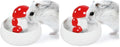 Niteangel Hamster Feeding & Water Bowls- Mushroom Ceramics Series Food Dish Feeding Bowls for Dwarf Syrian Hamsters Gerbils Mice Rats or Other Similar-Sized Small Pets (Water Bowl) (Pack of 2) - size: Water Bottle (Pack of 2)