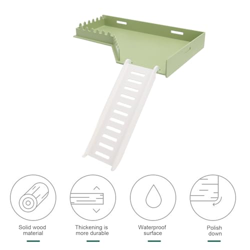 Hamster Play Platform, Plastic Hamster Platform with Ladder, Small Animals Standing Platform, Hamster Stand Platform Toys, Small Animal Cage Standing Platform for Guinea Pig - size: Large