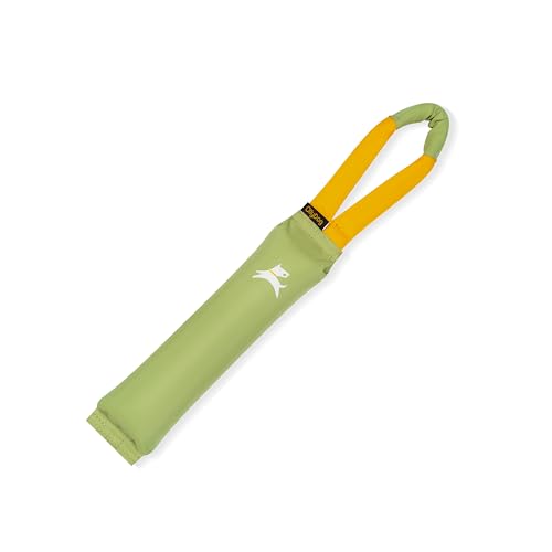 OllyDog Tugger | Dog Tug Toy for Tug of War & Training | Durable Bite Pillow | Eco-Friendly Recycled | Handle | Medium Large Dogs (Palm) - color: Palm