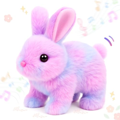 Easfan Pink Jumping Bunny Interactive Talking Plush Toy for Kids - style: Bunny