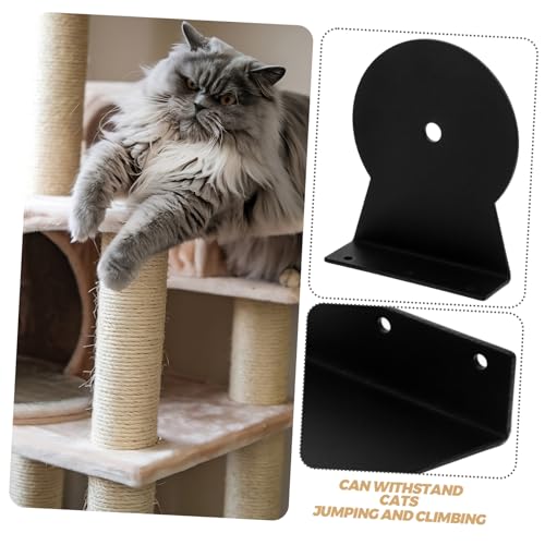 Toyvian Cat Wall Furniture Bracket Cat Climbing Pole Bracket for Shelves Steps Scratcher Frames Wall Mounted Kitten Tower Accessory Easy Install with Fixing Accessories for Indoor Activity Space