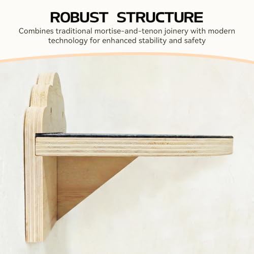 3 Pcs Cat Wall Steps, 7.5-Inch Cat Wall Shelves with Felt Pads