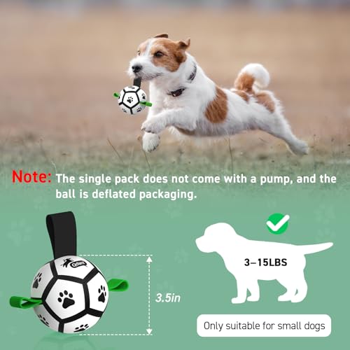 QDAN Small Dog Toys, Puppy Balls, Dog Balls with Straps for Small Breed - color: Green-Black, size: Extra Small Size 0 (3.5 Inch)