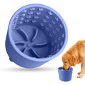 Dog Slow Feeder Lick Bowl, Silicone Dog Bowl with Strong Suction, Blue - color: Blue